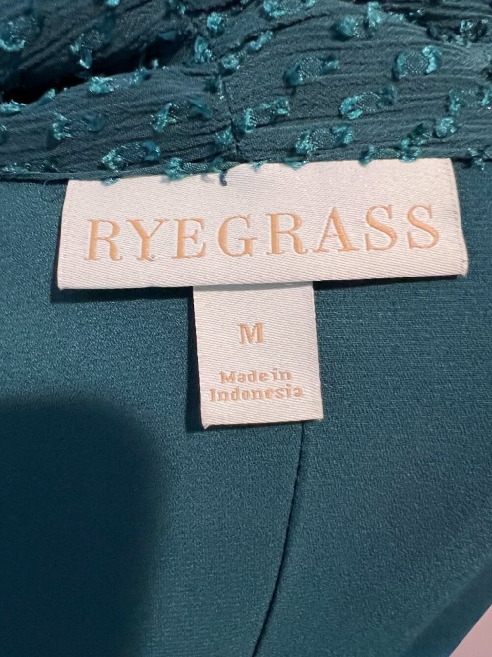 NWT RYEGRASS Emerald Green Clip Dot Long Sleeve Tie Neck Maxi Dress, Size Med - Picture 15 of 16